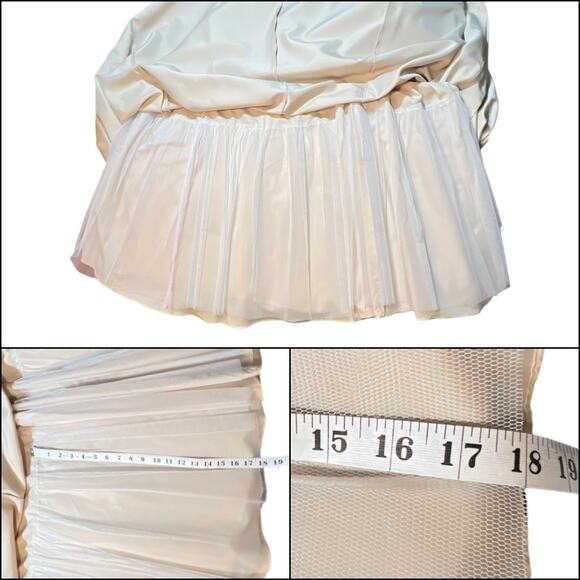 David's Bridal Champagne Beige Wedding Gown Size 18 Altered - Picture 13 of 14